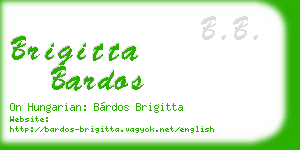 brigitta bardos business card
